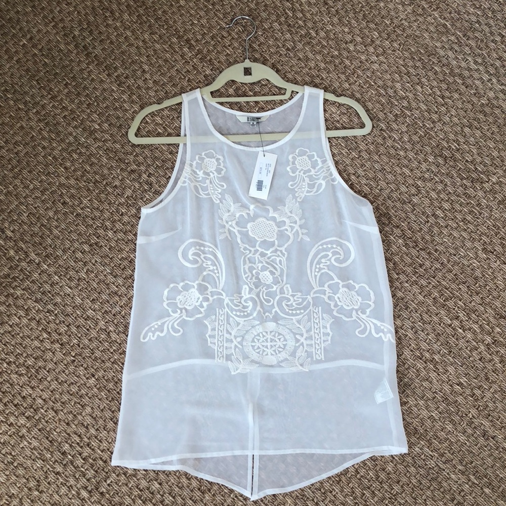 BB Dakota sheer cream top